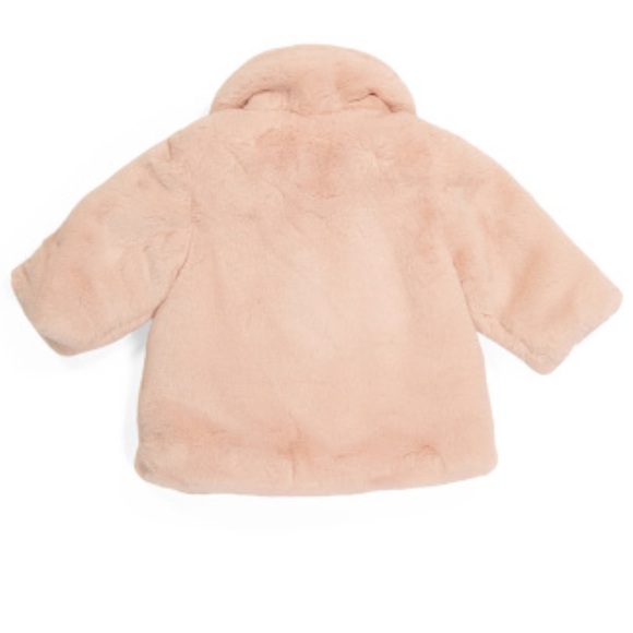 Pink faux fur jacket girls NEW - Picture 2 of 8